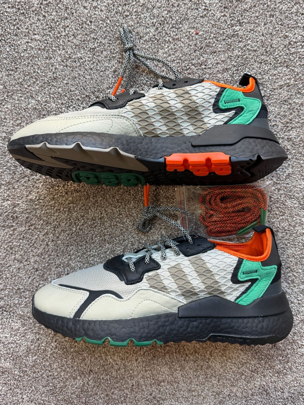 New adidas Men's Green Nite Jogger "Sesame" Size 11 - Picture 3 of 9